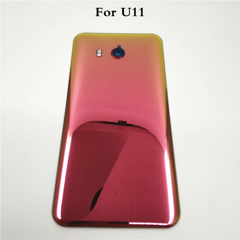 الأصلي غطاء البطارية ل HTC U11 U-3w W-1w مع كاميرا زجاج عدسة الباب الخلفي الإسكان الغطاء الخلفي مع شعار