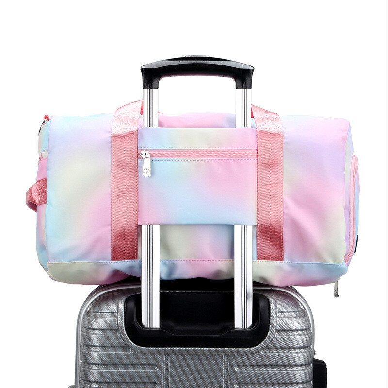 قوس قزح اللون حقيبة كتفية للسفر حقائب كروسبودي الحقائب المدرسية حقيبة ساعي اليوغا