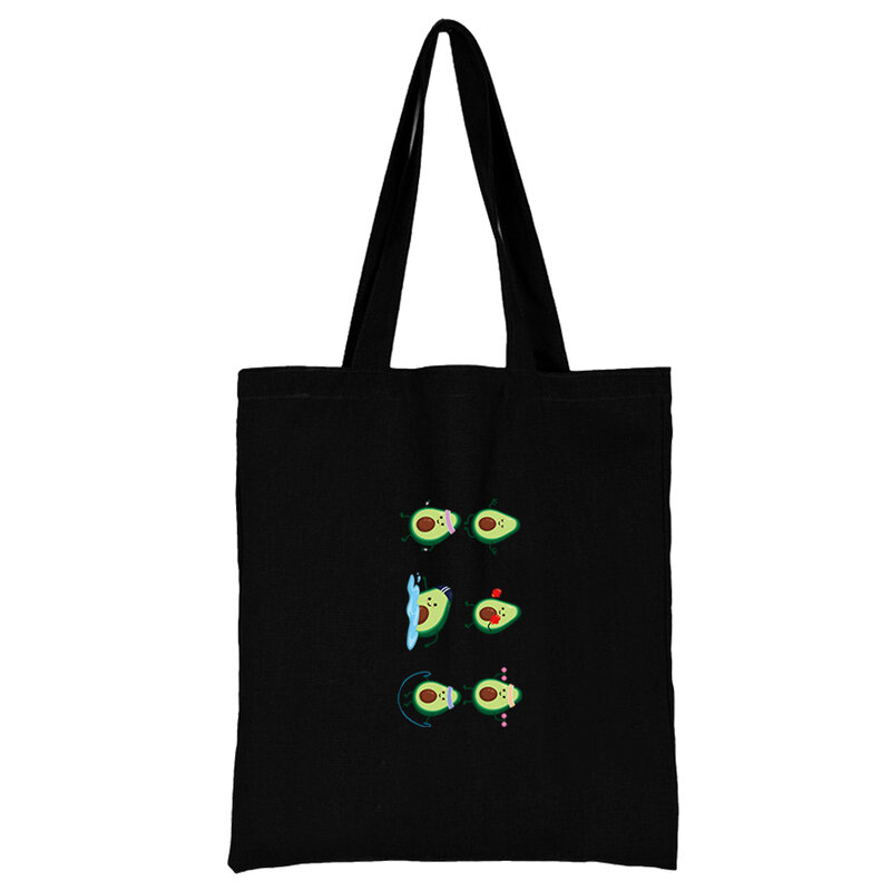 الفاكهة الأفوكادو أكياس التسوق أنيمي حمل حقيبة الصيف قماش المتسوق 2021 للنساء بالجملة مصمم حقائب اليد حقيبة صغيرة قابلة لإعادة الاستخدام