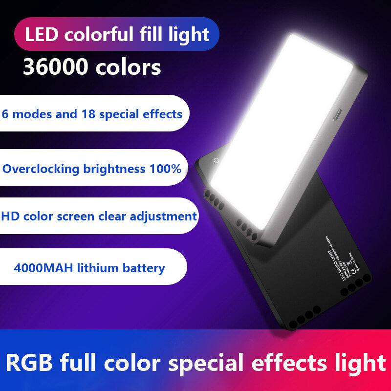 محمول RGB الفيديو الضوئي مصباح LED صغير عكس الضوء الملونة خلفية لوحة التصوير ملء ضوء للتصوير الفوتوغرافي استوديو صور 2021