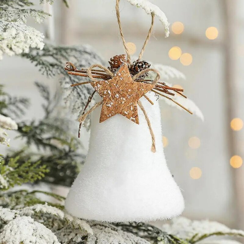8 سنتيمتر الأبيض عيد الميلاد الكرة ندفة الثلج قطرة الماء جرس شجرة معلقة هدية المعلقات الجديدة أفضل شجرة تزيين الحلي عيد الميلاد السنة O6W7