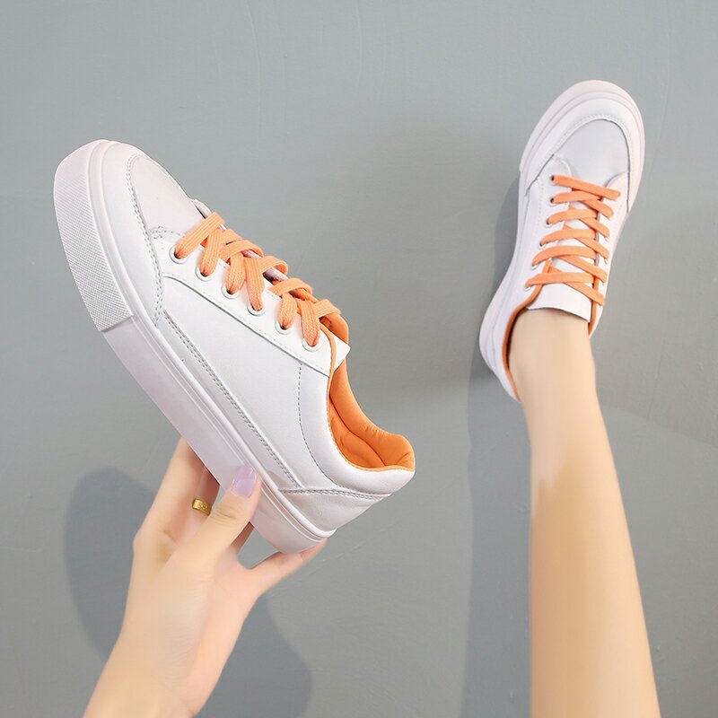 أحذية ركض رياضية للنساء أحذية فلكنيز موضة بيضاء تنيس فيمينينو فلات رياضة حذاء كاجوال للسيدات شتاء 2021