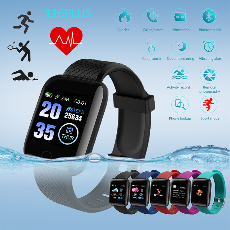 2021 ساعة ذكية الرجال النساء معدل ضربات القلب اللياقة البدنية معدل ضربات القلب الدم سوار ساعة دعوة IP67 مقاوم للماء الرياضة Smartwatch لنظام أندرويد
