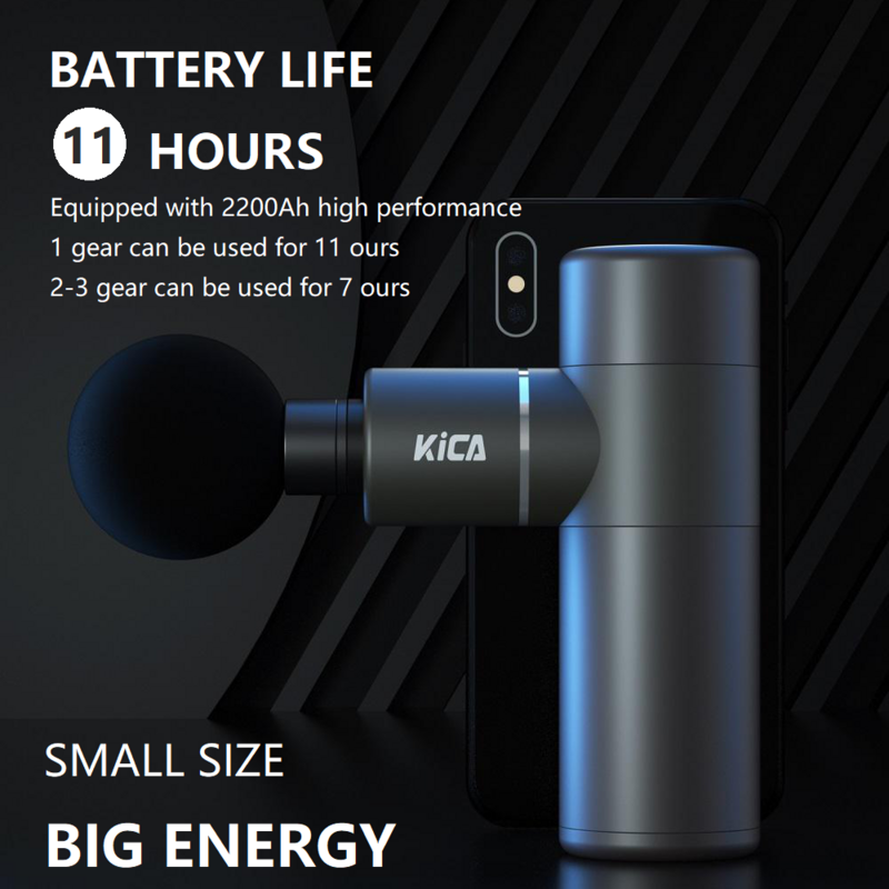 KiCA K1 تدليك بندقية الأنسجة العميقة الكهربائية قرع بندقية معدنية الصلبة قبضة الجسم العضلات الاستيقاظ تحفيز الألم الاسترخاء 2021