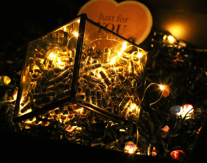 100 قطعة/الوحدة رسالة في زجاجة رسالة لطيف كبسولة رسالة الحب حبة واضح اللون زجاجة صغيرة الرغبات عيد الميلاد هدية عيد الميلاد