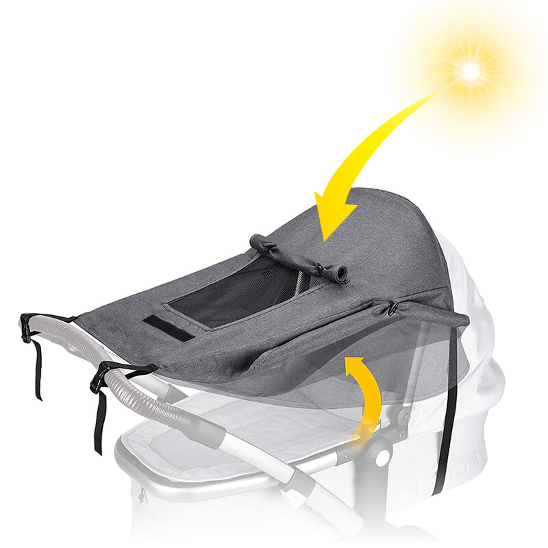 عربة غطاء الشمس الظل ل العالمي صالح ظلة الشمس غطاء للمطر المضادة للأشعة فوق البنفسجية مظلة المظلة أجزاء أساسية لعربات الأطفال