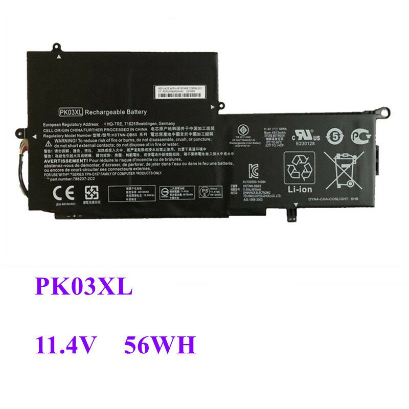 PK03XL محمول بطارية لجهاز HP شبح الموالية X360 شبح 13 HSTNN-DB6S 6789116-005 PK03XL 11.4V 56WH