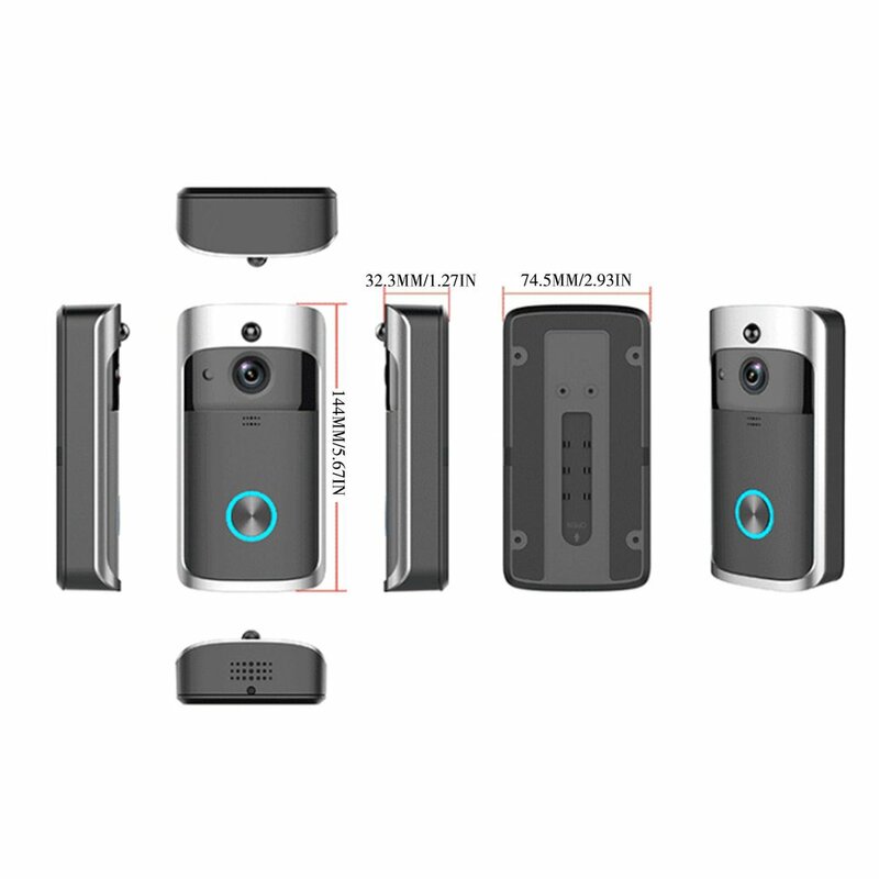 Wifi smartvideo باب الهاتف اللاسلكي فيديوجرس الباب هاتف ذكي حلقة الباب إنترفون كاميرا الأمن جرس الباب كاميرا الأمن
