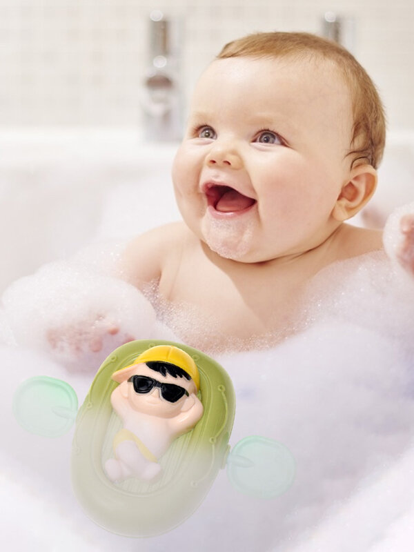 لطيف الكرتون حمام لعبة الكلاسيكية الطفل لعبة الماء السباحة الرضع الجرح متابعة العائمة سلسلة عقارب الساعة الاطفال لعبة للشاطئ