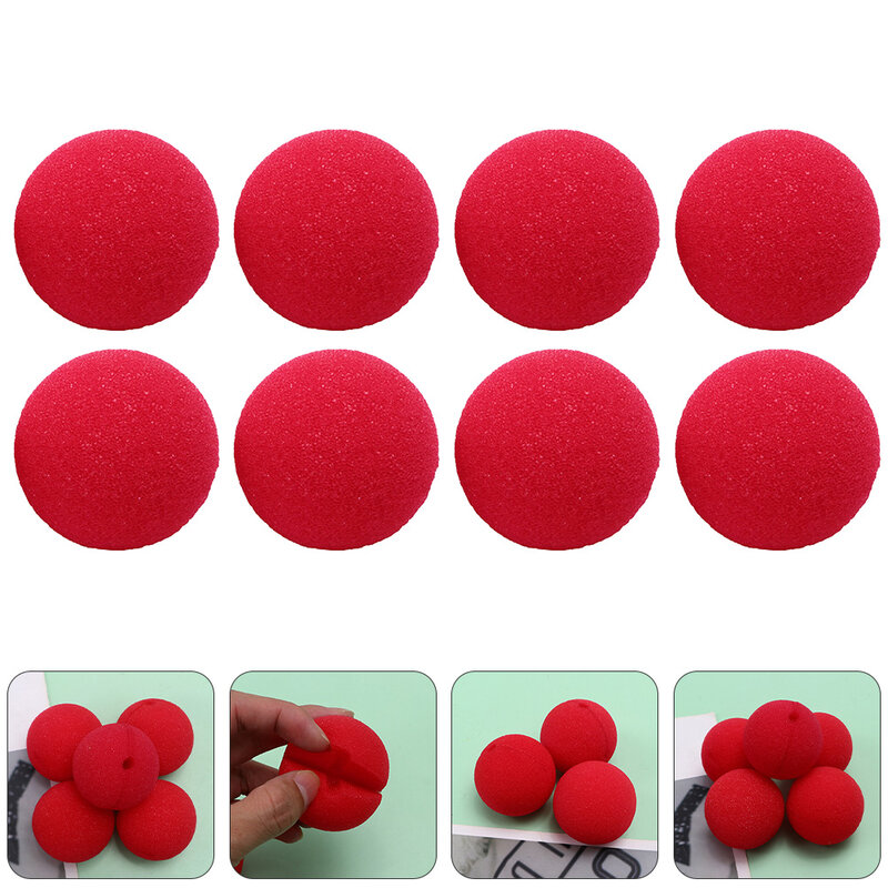 50 قطعة مهرج الإسفنج الأنف مهرج الأحمر الأنف الكرة ل حفلة تنكرية تأثيري