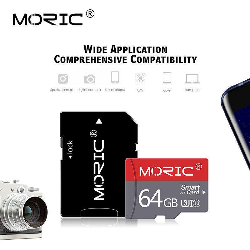 Moric-بطاقة ذاكرة فلاش Micro SD للهاتف والكمبيوتر الشخصي ، بطاقة TF أصلية من الفئة 10 ، 32 جيجابايت ، 64 جيجابايت ، 128 جيجابايت ، 256 جيجابايت ، 4 جيجابايت ...