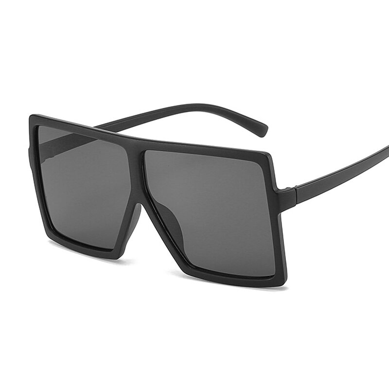 ظلال النظارات الشمسية النساء السود موضة ساحة كبيرة إطار نظارات شمسية الإناث Vintage نظارات ريترو للجنسين Oculos Feminino