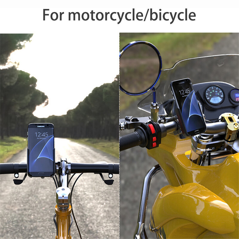 دراجة نارية من سبائك الألومنيوم حامل هاتف دراجة دراجة ل 4-7 بوصة الهاتف الذكي لتحديد المواقع 20-30 مللي متر المقود جبل دراجة نارية الملحقات