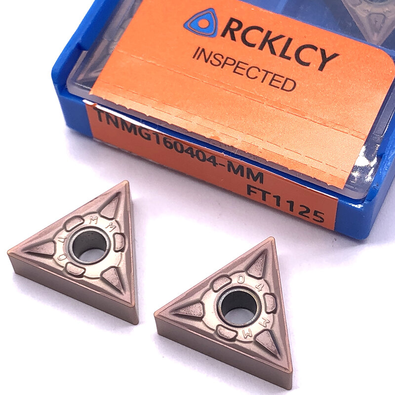 10 قطعة RCKLCY TNMG160404 ملليمتر FT1125 الخارجية تحول أداة كربيد إدراج نك الصلب المعادن تحول أداة ل الفولاذ المقاوم للصدأ