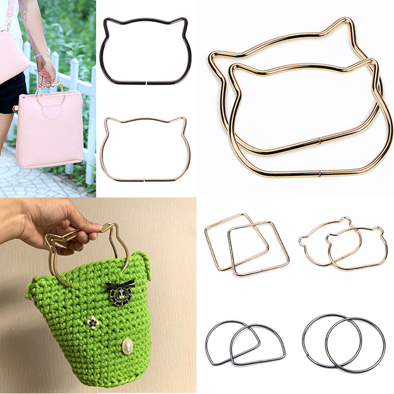 مقبض حقيبة كتف بأذنين قطة للنساء ، إكسسوارات بديلة لصنع حقائب اليد ، DIY