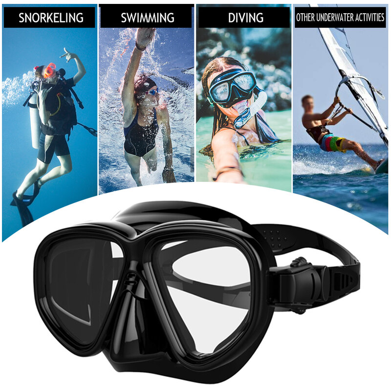 نظارات الوقاية للسباحة الغوص الغوص الزجاج قناع الغطس الغوص غص معدات الرياضات المائية تشديد الزجاج المقسى