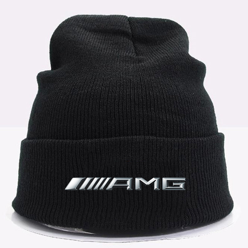 AMG شعار طباعة رجال/نساء موضة محبوك قبعة نوعية جيدة الحياكة أربعة مواسم بيني