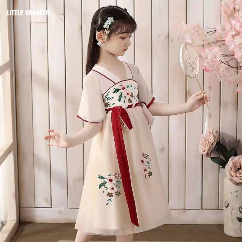 الصيف الأطفال الصينية القديمة زي الفتيات هان سلالة فستان الأميرة الشرقية الصينية التقليدية فستان أطفال Hanfu الحديثة