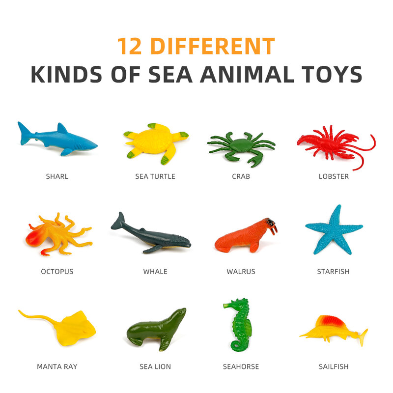 المحيط الحيوانات طقم الطلاء لعب الأطفال الحرف والفنون مجموعة الحياة البحرية ألعاب حيوانات لوازم الإبداع الطرف DIY بها بنفسك هدية