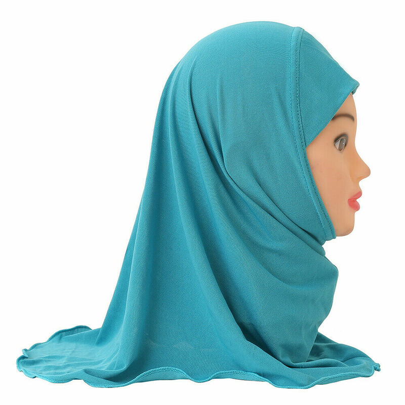 الإسلامية الاطفال أميرة قطعة واحدة الحجاب التفاف الفتيات الحجاب مسلم سحب على جاهزة الصلاة وشاح قبعة عيد مبارك أغطية الرأس #3