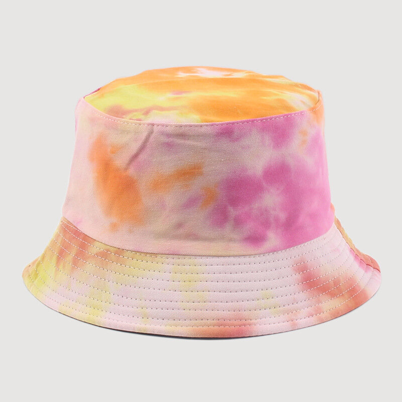 بنما الصيف الخريف Harajuku قبعة بحافة الملونة النجوم التعادل صبغ صياد قبعة القطن عكسها بوب غطاء دلو للرجال النساء