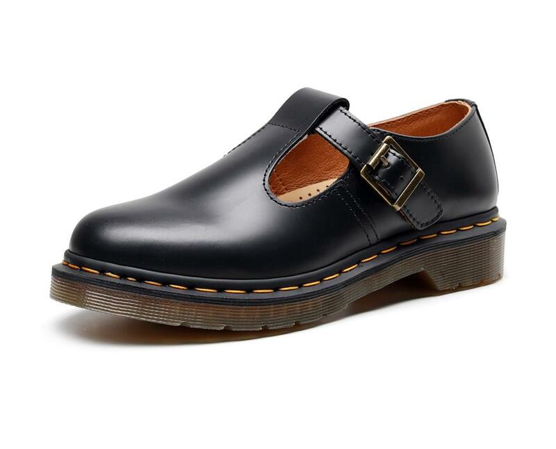 حذاء نسائي 2020 مصنوع من الجلد حذاء ماري جين ذو نعل سميك حذاء أكسفورد مسطح للربيع والخريف حذاء نسائي غير رسمي حذاء مسطح أكسفورد