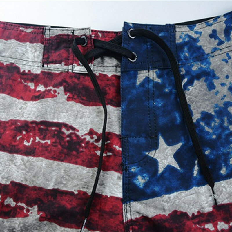 الصيف عيد الاستقلال السراويل الرجال USA العلم بنطلونات مطبوعة فضفاض رقيقة Sweatpants موضة عادية شارع العليا بنطال قصير A50