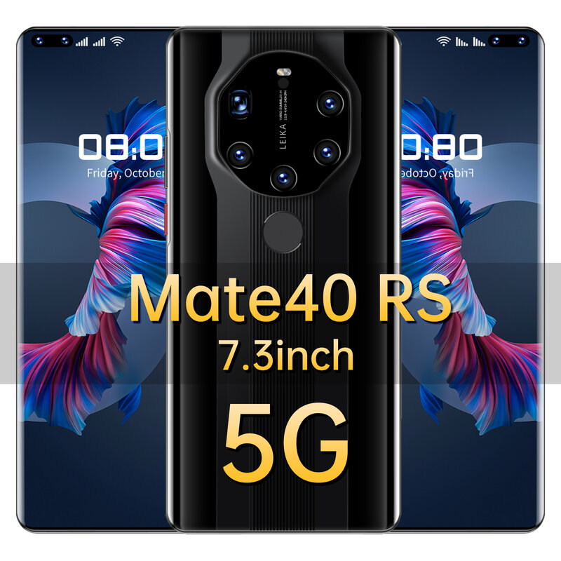 إصدار جديد لعام 2021 ماركة Mate40 RS Porcheer إصدار عالمي هاتف ذكي 16G 512G Android10 مفتوح 6800mAh سناب دراجون 888 بصمة إصبع وجه