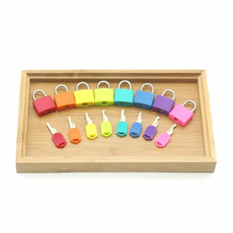 أقفال ملونة مفاتيح مجموعة الأطفال التعلم المبكر التعليمية مرحلة ما قبل المدرسة مجموعة ألعاب الحسية