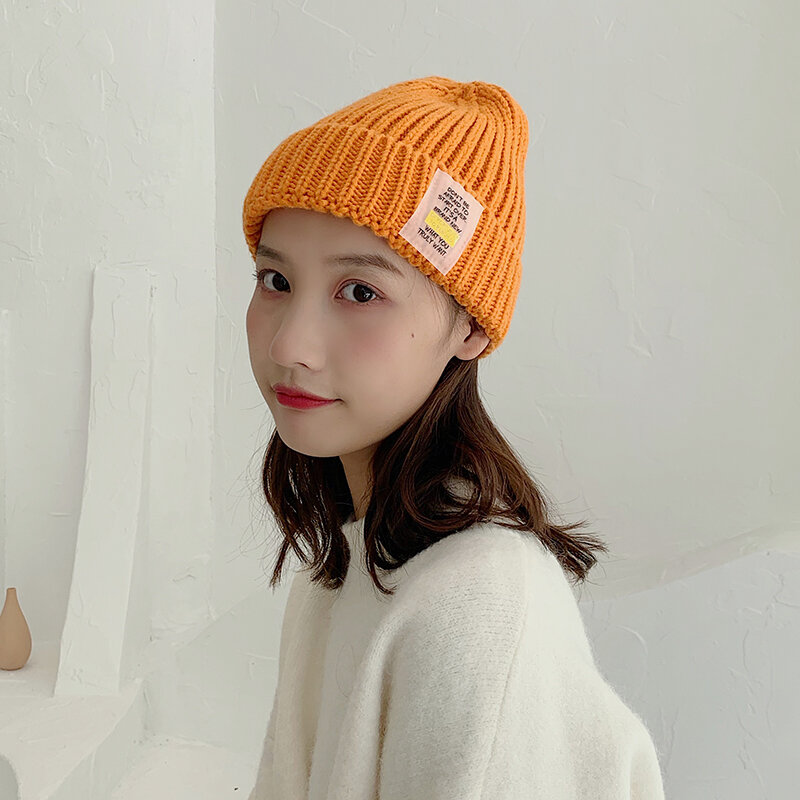 قبعة الإناث الخريف والشتاء الكورية موضة لطيف سماعات الأذن الصوفية قبعة النمط الياباني فتاة لينة طالب سميكة الحياكة الحرارية