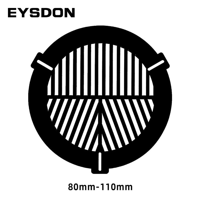 EYSDON Bahtinov قناع التركيز قناع السمك شريحة عظمية للالتلسكوبات (للقطر الخارجي من 80 مللي متر-110 مللي متر)