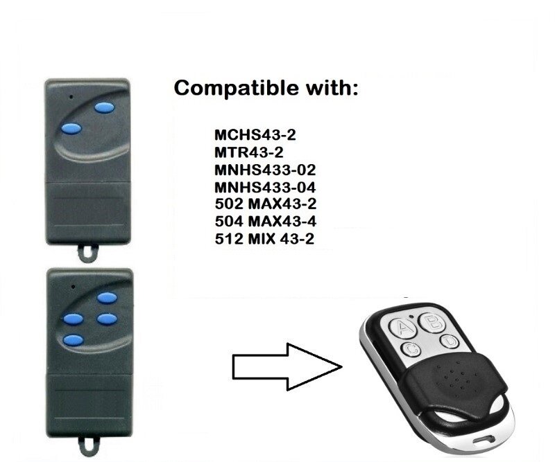 ل NOVOTRON 502 MAX43-2 ، 504 MAX43-4 متوافق باب المرآب التحكم عن بعد 433.92MHZ شحن مجاني