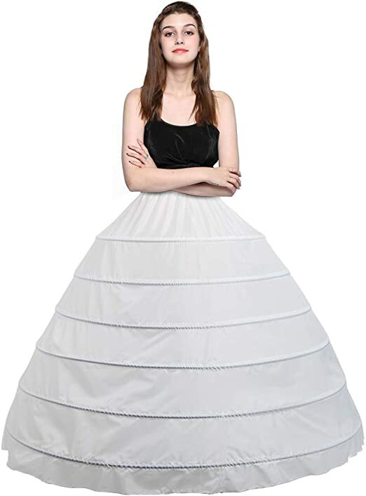 للمرأة 6 الأطواق ثوب نسائي تنورة لحفلات الزفاف كرينولين زلة تنورة 2023