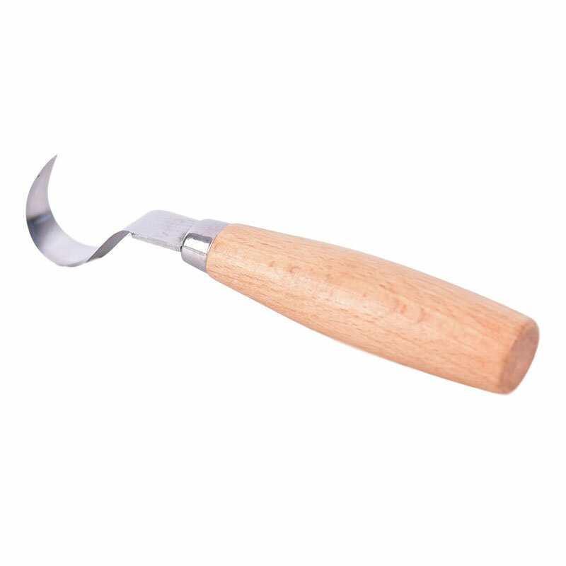 1 قطعة DIY هوك سكين ماكينة حفر على الخشب (ماكينة أويما) مريح النجارة ملعقة الفولاذ المقاوم للصدأ