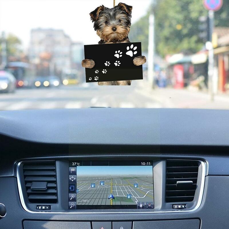 لطيف سيارة بالون جرو جيب قلادة الكلب جرو معلقة الرؤية الخلفية السيارات الديكور مرآة حلية التصميم السيارات الداخلية #1