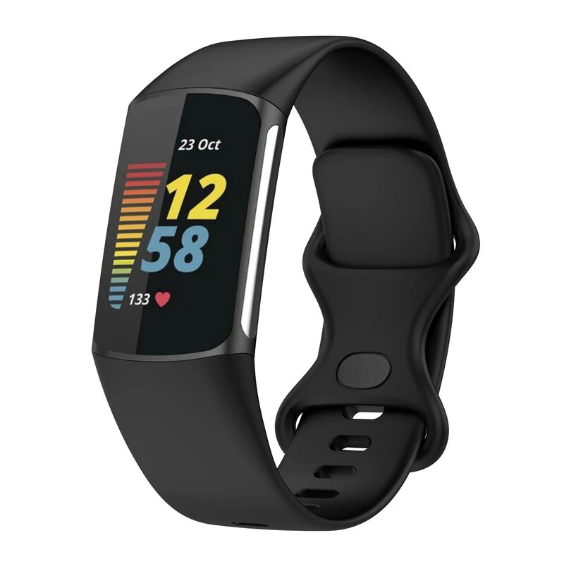 حزام ساعة اليد الرسمية ل Fitbit تهمة 5 Smartwatch ل تهمة 5 الرياضة أسورة يد الفرقة كامل شاشة واقية الغلاف