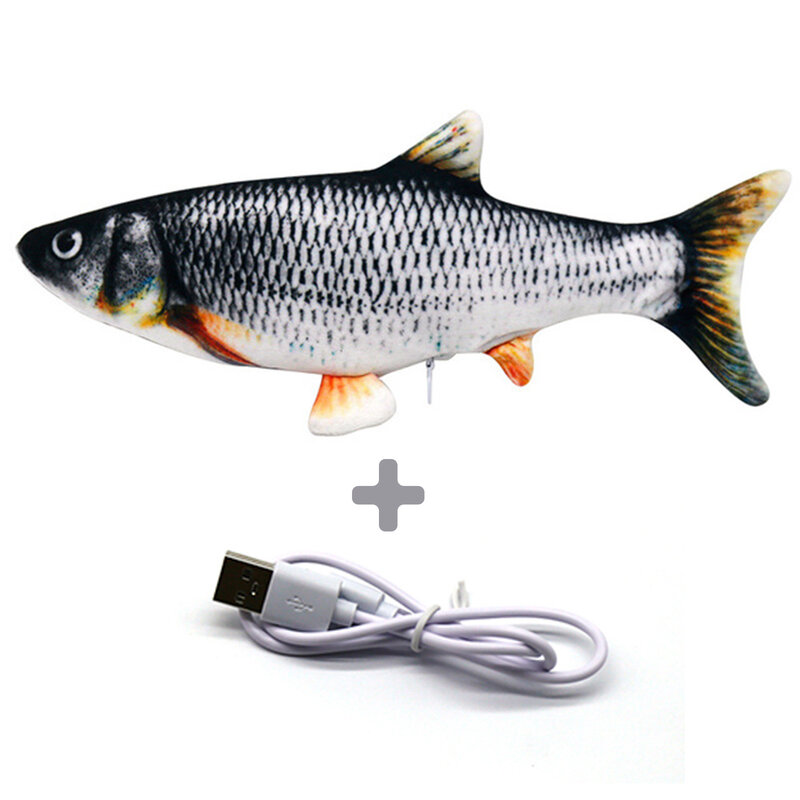 الكهربائية القط لعبة ثلاثية الأبعاد لعبة على شكل سمكة USB شحن محاكاة الدعائم الأسماك التفاعلية القط استخدام الضرب لعبة على شكل سمكة الحيوانات...