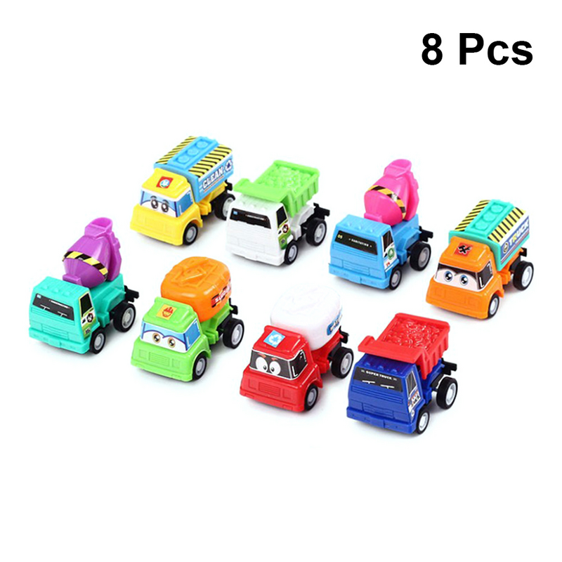 8 قطعة نماذج سيارات صغيرة الظهر لعب صندوق معبأة ألعاب تعليمية للأطفال أطفال (نمط مختلط)