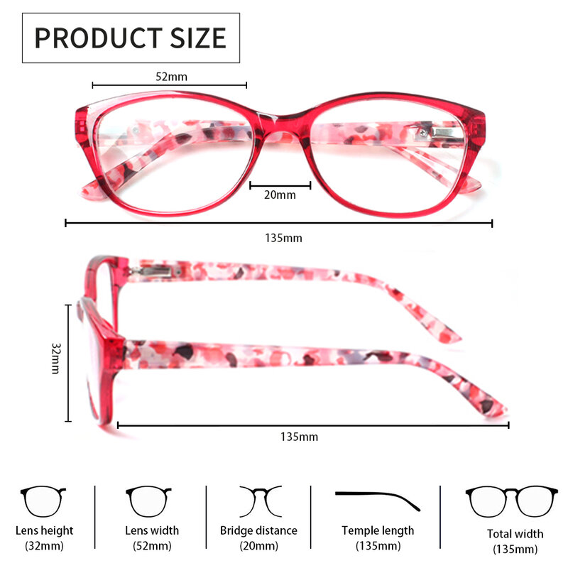 Henotin 5 حزمة عالية الجودة إطار اللون نظارات للقراءة للرجال والنساء الربيع المفصلي HD قارئ الديوبتر + 1.0 + 2.0 + 3.0 + 4.0
