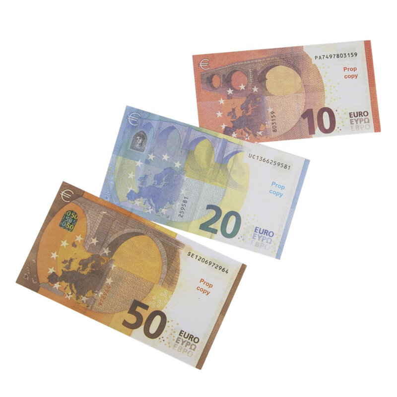 100 قطعة/المجموعة الدعائم السحرية الأوراق النقدية محاكاة اليورو عملة الدعائم ألعاب احتفالات