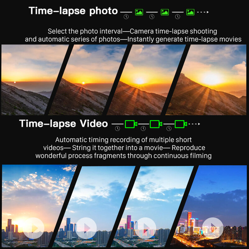 1080P HD الفاصل الزمني كاميرا LED ضوء منخفض الرقمية Timelapse كاميرات كامل اللون مسجل فيديو الموقت كاميرا IP66 مقاوم للماء