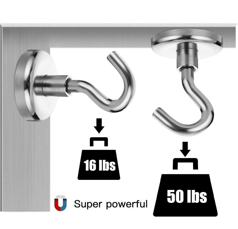 4 قطعة قوي المغناطيسي السنانير الثقيلة المغناطيس حامل الجدار شنقا شماعات المغناطيسي قاعدة المنزل تخزين منظمة
