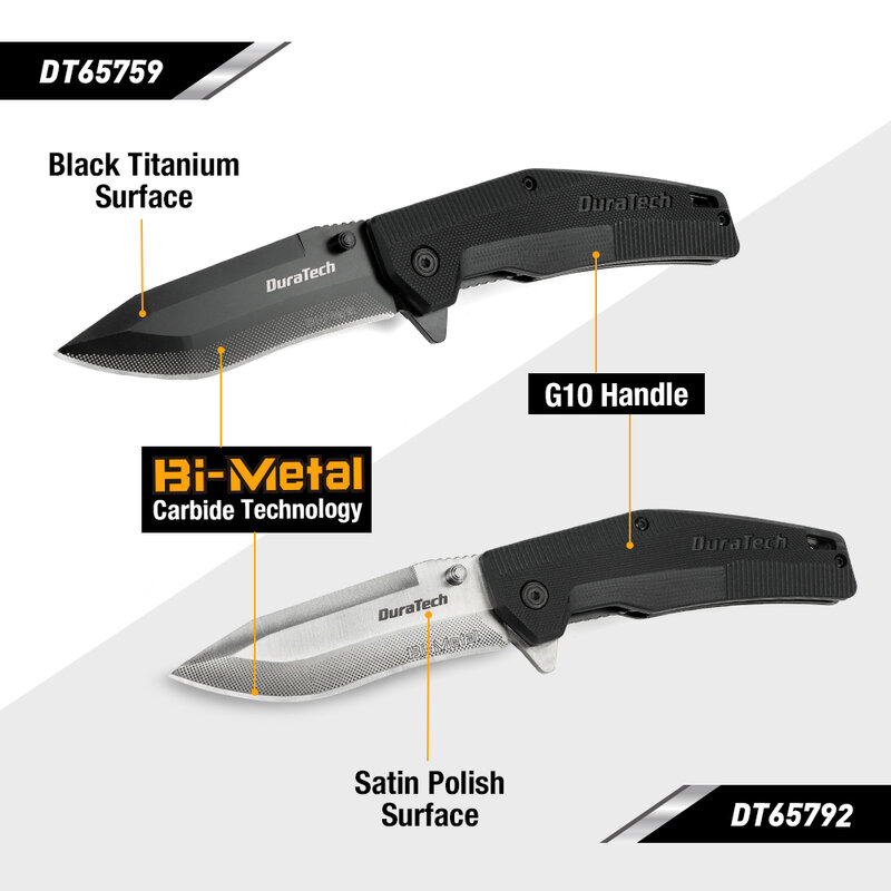 DuraTech للطي جيب سكين سكين تخييم شفرة البلاستيك مقبض قطاعة الفواكه في الهواء الطلق بقاء السكاكين ملعقة أداة متعددة