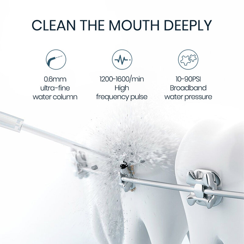 Mornwell F22 عن طريق الفم الري المحمولة نظافة الأسنان تصغير جهاز تنظيف الأسنان بالماء الري نفاثة مياه للأسنان موضوع المياه للأسنان