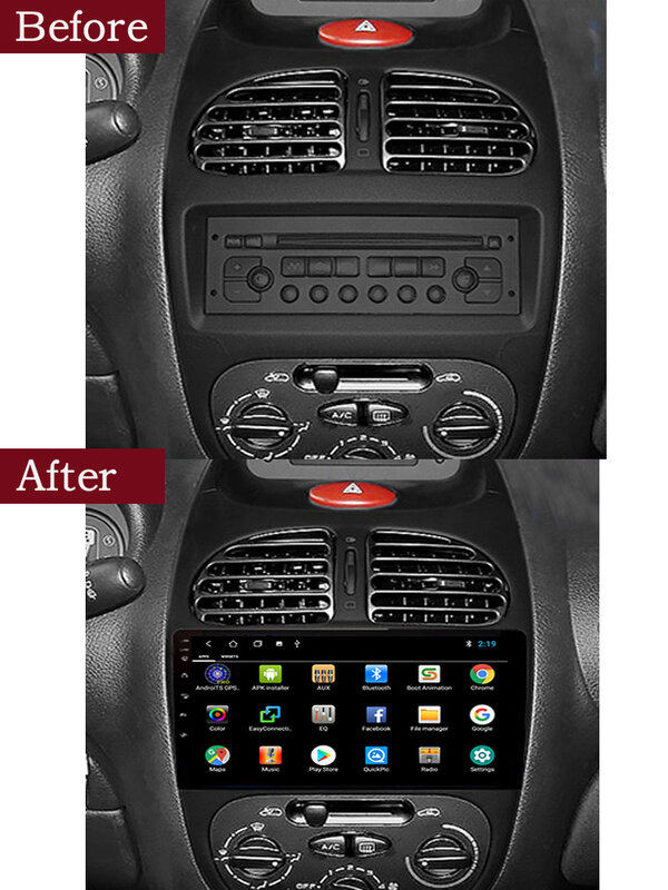 LIQIAO 2Din لبيجو 206 2000 - 2016 راديو السيارة السيارات الوسائط المتعددة لتحديد المواقع المسار Carplay واي فاي 4G مرآة ربط بلوتوث SWC 8-Core USB
