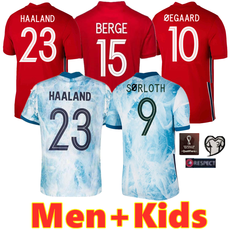 النرويج جيرسي الرجال والأطفال عدة 2021 نورويغا هاالاند Ödegaard بيرج الملك camisetas دي fútbol المنتخب الوطني أزياء كرة قدم