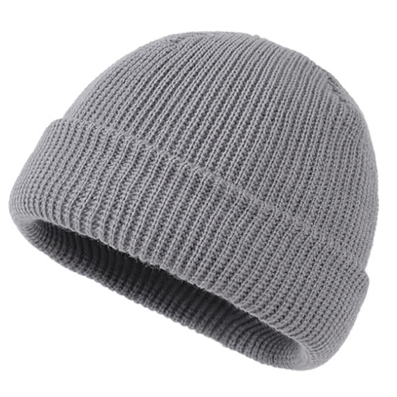قبعة شتوية بشعار Trawler ، قبعة نسائية ، لون سادة ، قابلة للطي ، قصيرة ، جمجمة