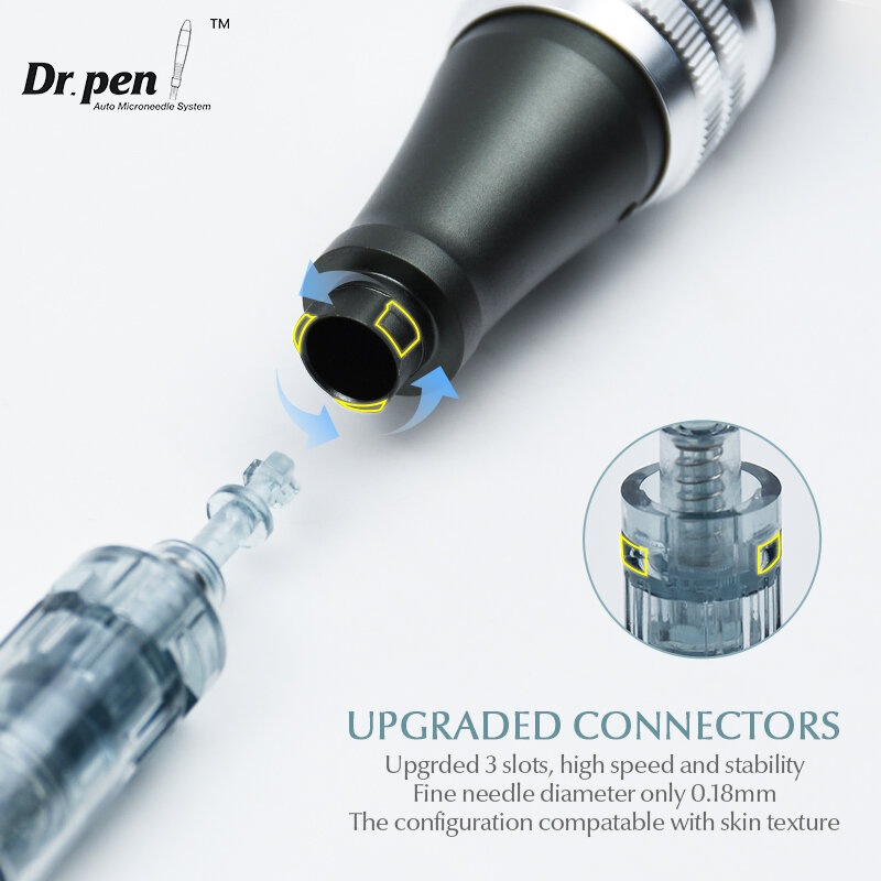 أصيلة الدكتور القلم Ultima M8 ميكرونيدلينغ مع 12 قطعة الإبر العناية بالوجه اللاسلكية قلم ديرما Beuty آلة