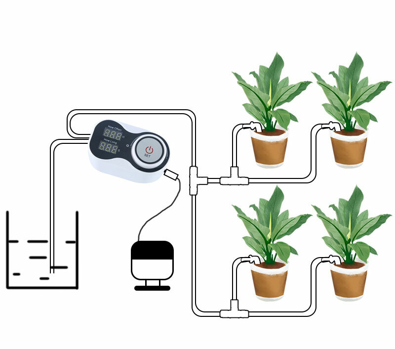 2021 جديد الذكية نظام بالتنقيط التلقائي الموقت جهاز الري حديقة وحدة تحكم في مضخة الماء لزهرة النبات بوعاء