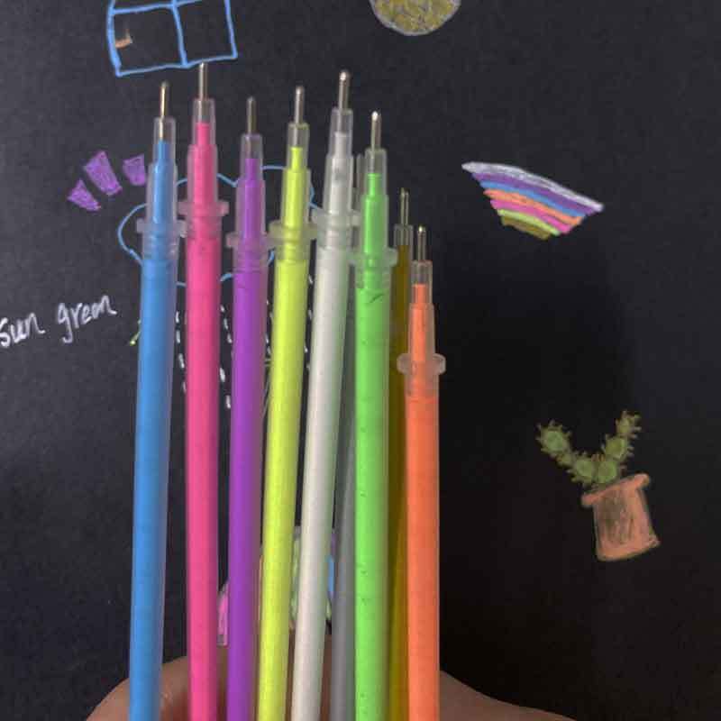 21 قطعة/الوحدة الأبيض هلام القلم ألبوم الصور 0.5 مللي متر لون الحبر القلم القرطاسية مكتب مدرسة التعلم لطيف سكرابوكينغ القلم هدية للأطفال